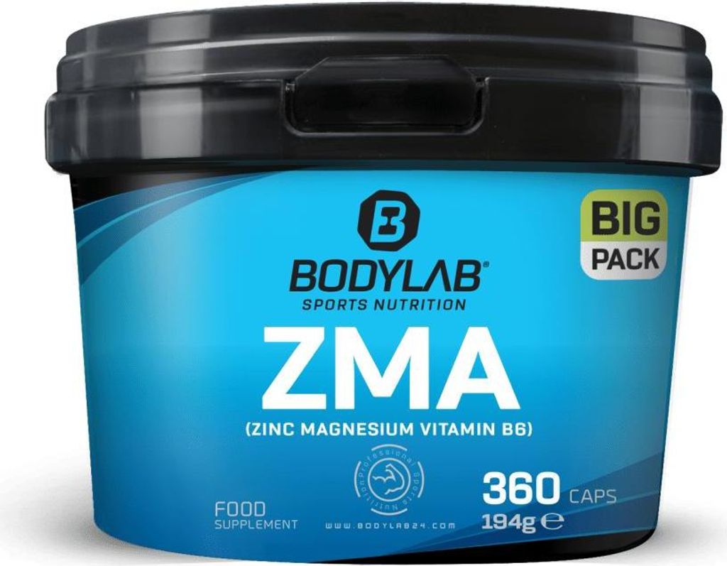 BODYLAB BIG PACK ZMA - Zink-Magnesium-Vitamin B6 - 360 Kapseln