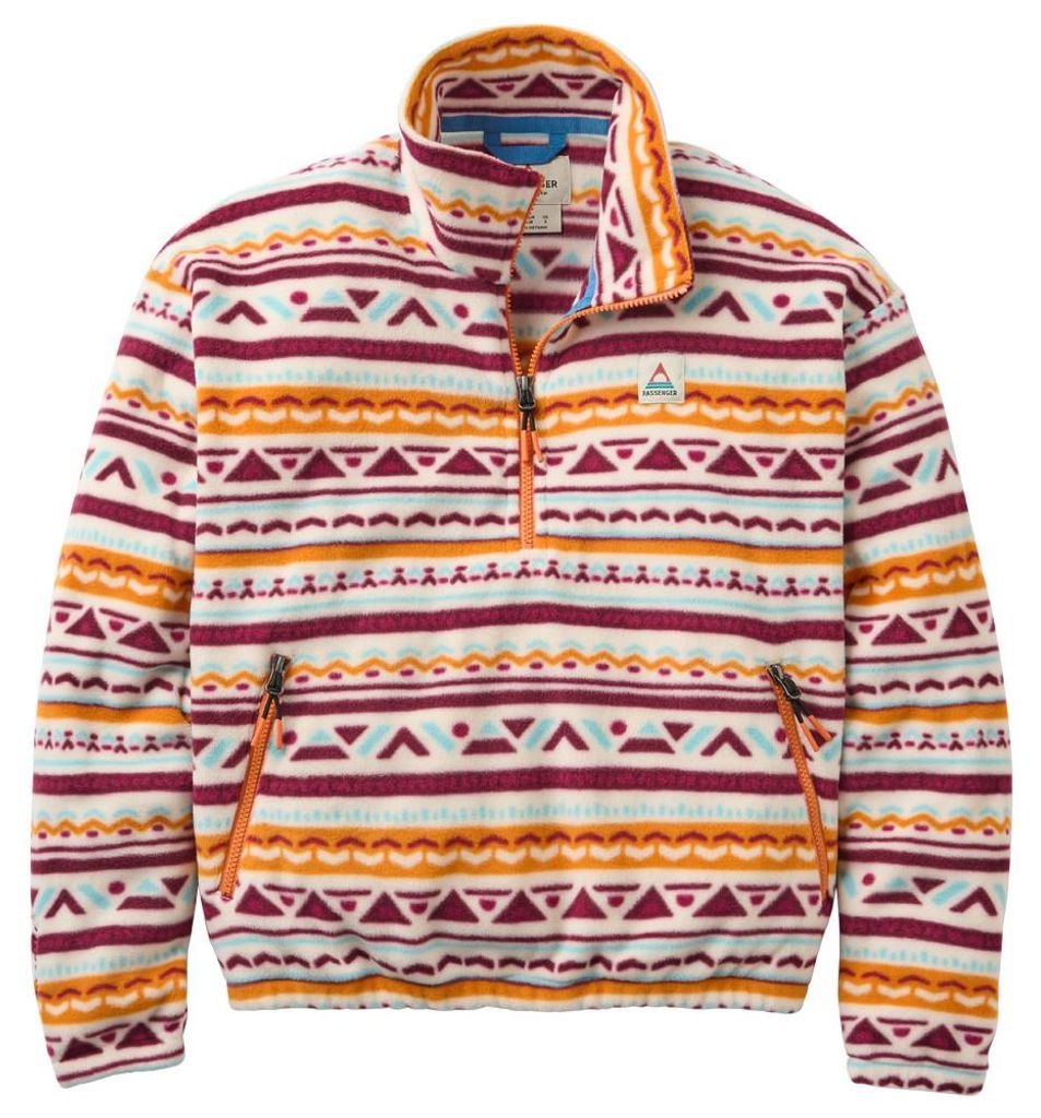Ayla Recycled Micro Polartec Fleece Women XS mehrfarbig - geo tracks birch