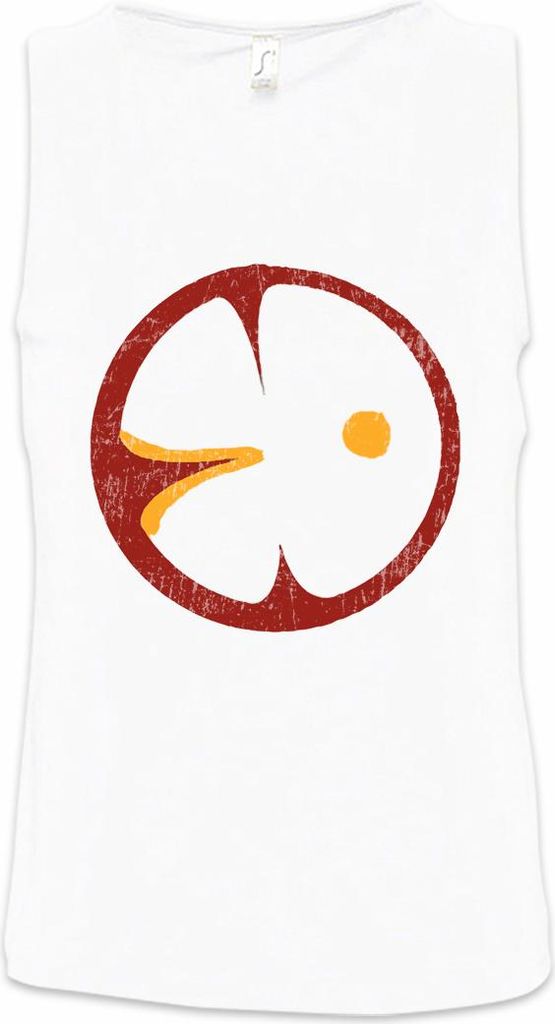 Urban Backwoods Trna Symbol, Ärmelloses T-Shirt, Farbe: Weiß, Größe: XL