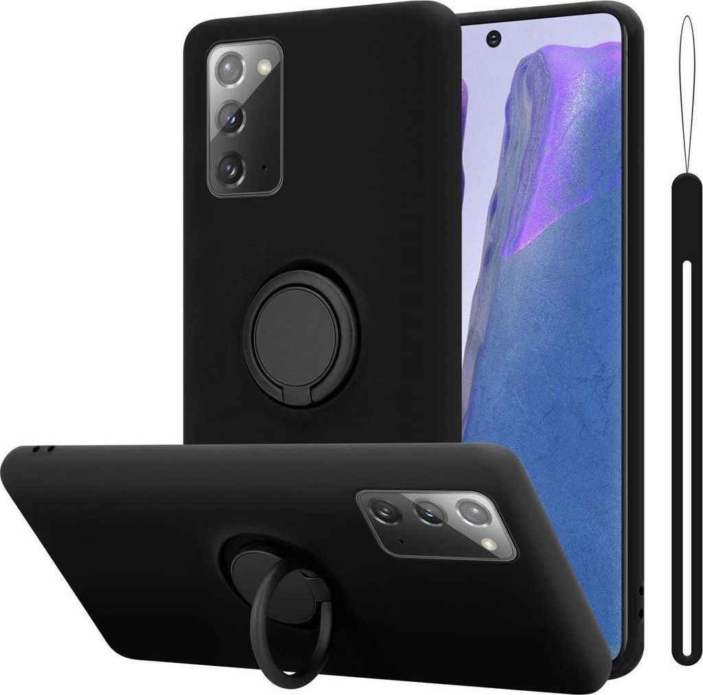 Cadorabo Hülle für Samsung Galaxy NOTE 20 Schutz Hülle in Schwarz Handyhülle TPU Etui Case Cover