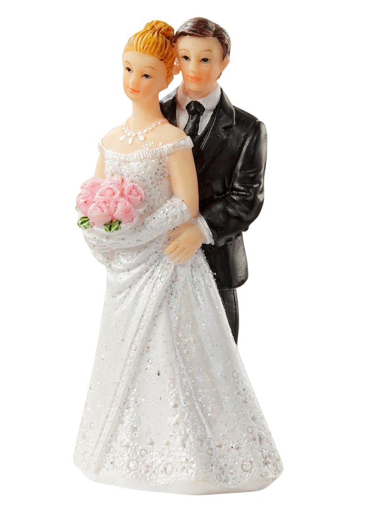 Tanzendes Hochzeitspaar Figur - 8cm Tischdeko Aus Polyresin Für Brautpaar