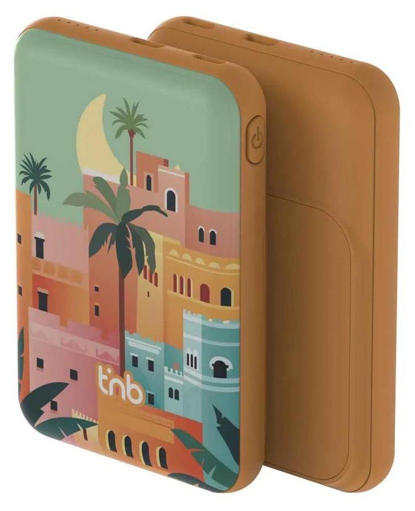 T'nB PBUMAG5AST, 5000 mAh, Lithium Polymer (LiPo), Kabelloses Aufladen, 20 W, Beige, Blau, Orange