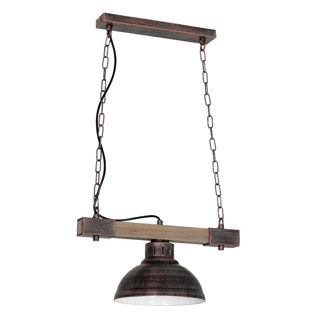 Lampe de bureau industrielle Hakon marron - Éclairage rétro loft métal