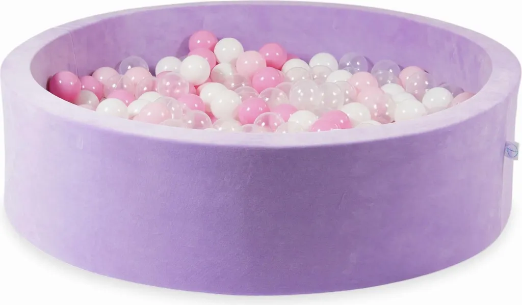 Aire de jeu enfant Piscine à balles géante Violette en velours doux
