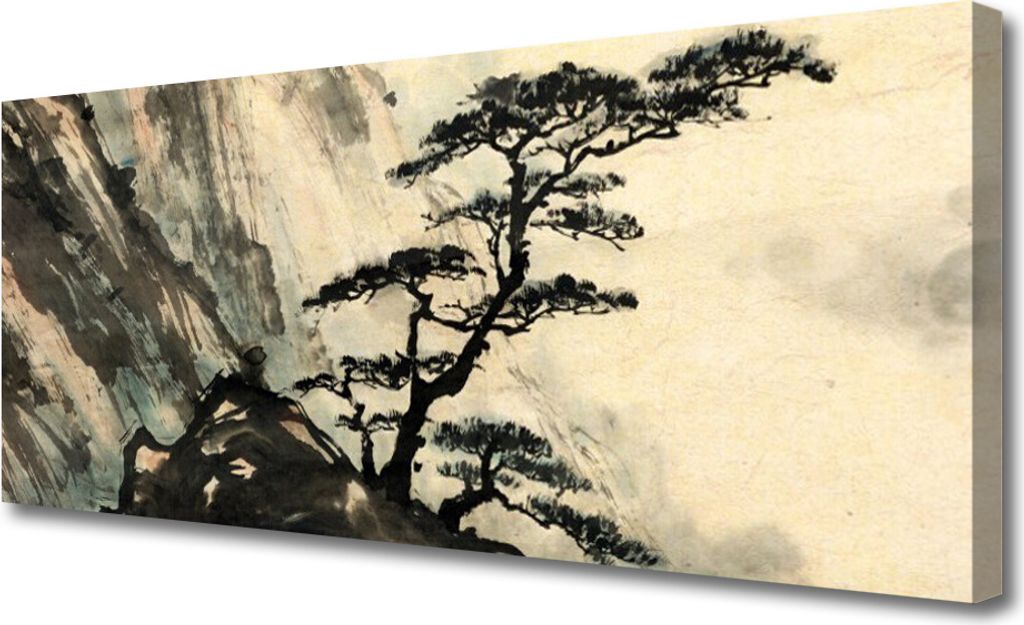 Tulup Leinwand-Bilder 125x50 Wandbild Canvas Kunstdruck Baum Natur