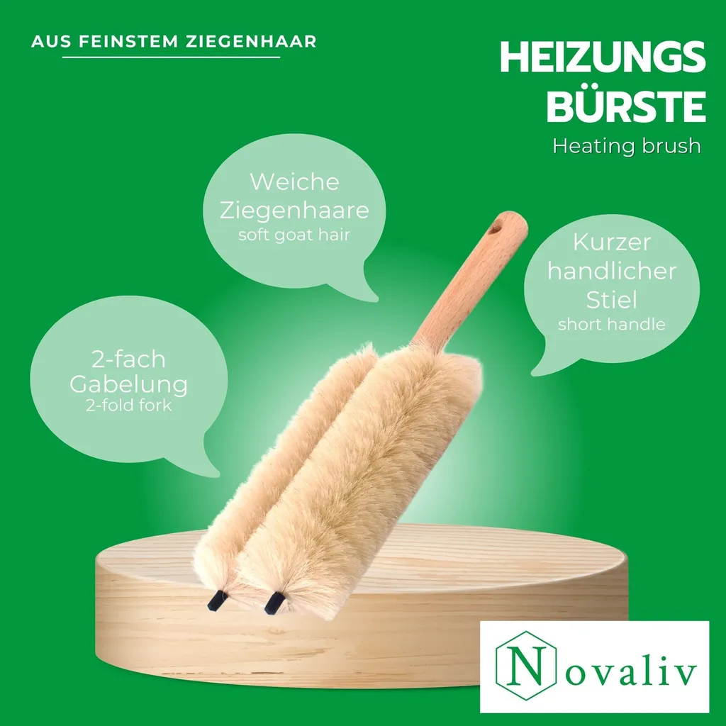 Double Brosse Radiateur Fourche Spéciale Ailettes pour Chauffage Propre - 2