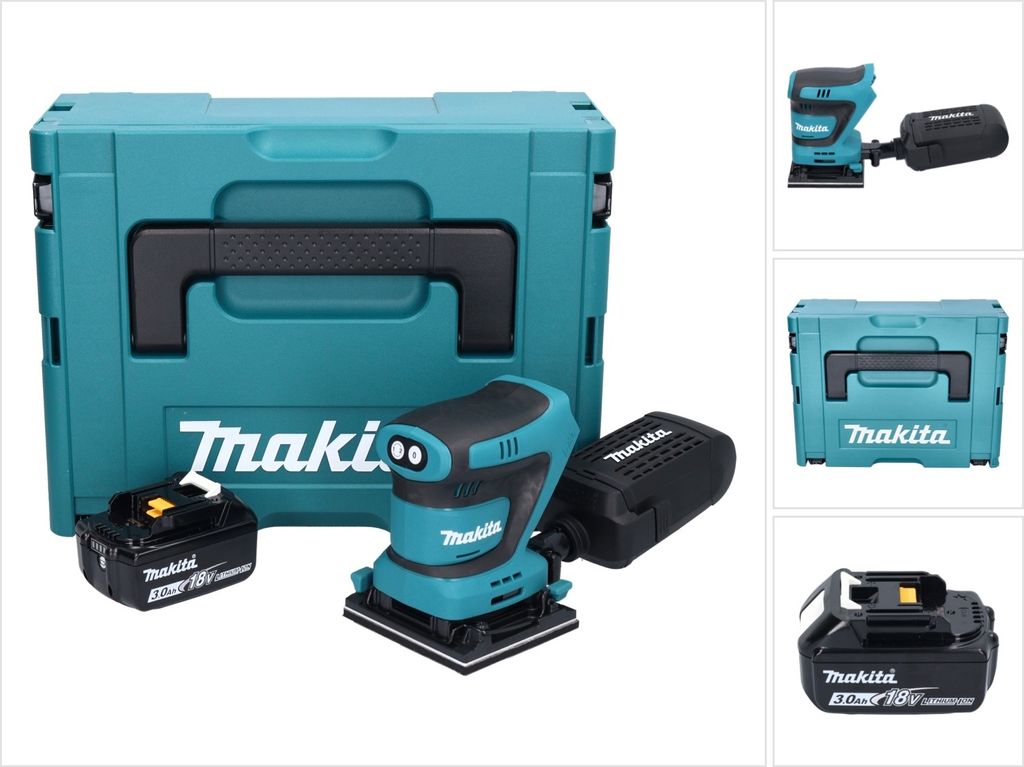 Makita DBO 480 F1J Akku Schwingschleifer 18 V 112 x 102 mm Produktbild 