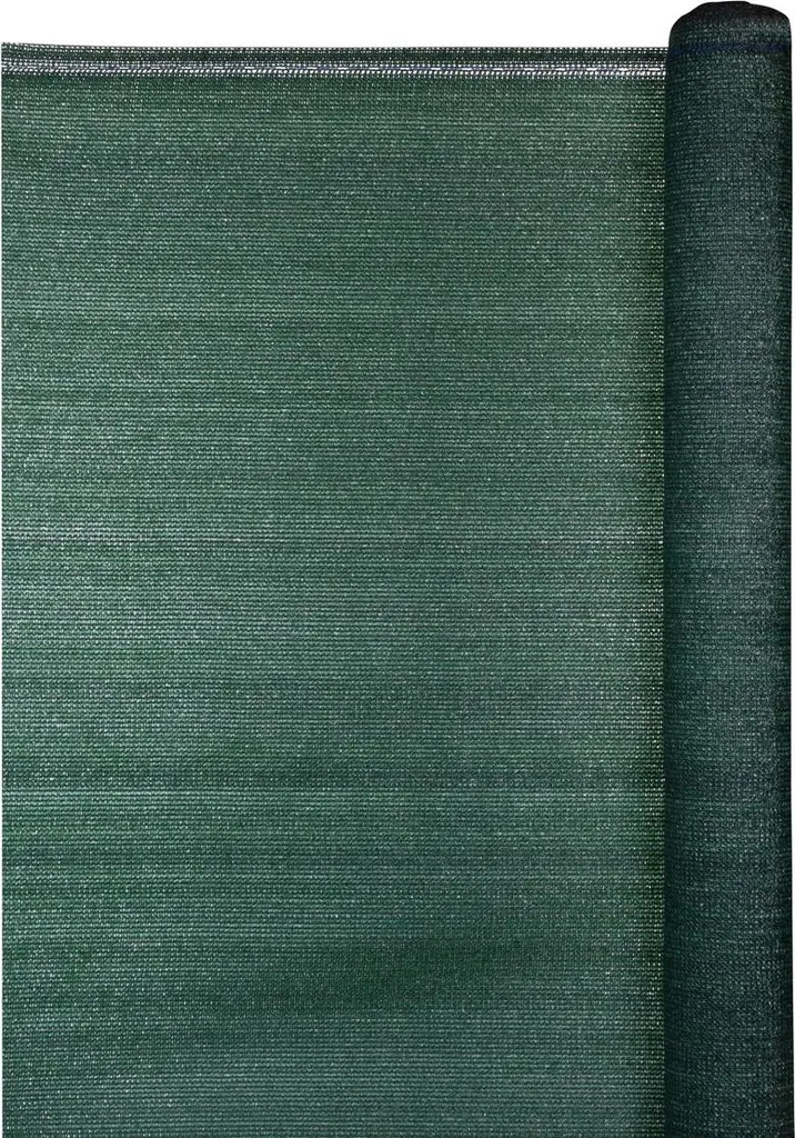 Toile d'ombrage POPULAR.NET 1,5x50m en HDPE vert 150g/m2 occultant 90%
