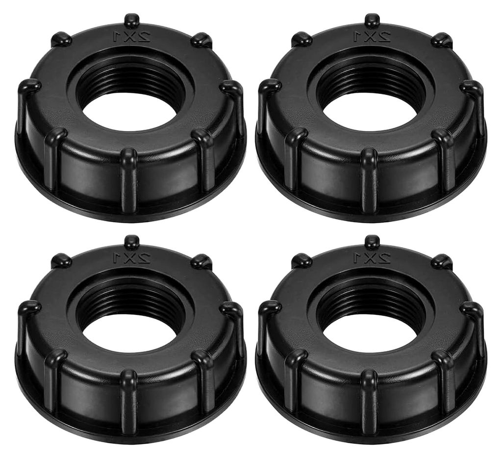 4 Stück IBC-Adapterkappen, 1 Zoll IBC-Tankanschluss, Tankadapter für 1000 Liter IBC-Tonnenventil