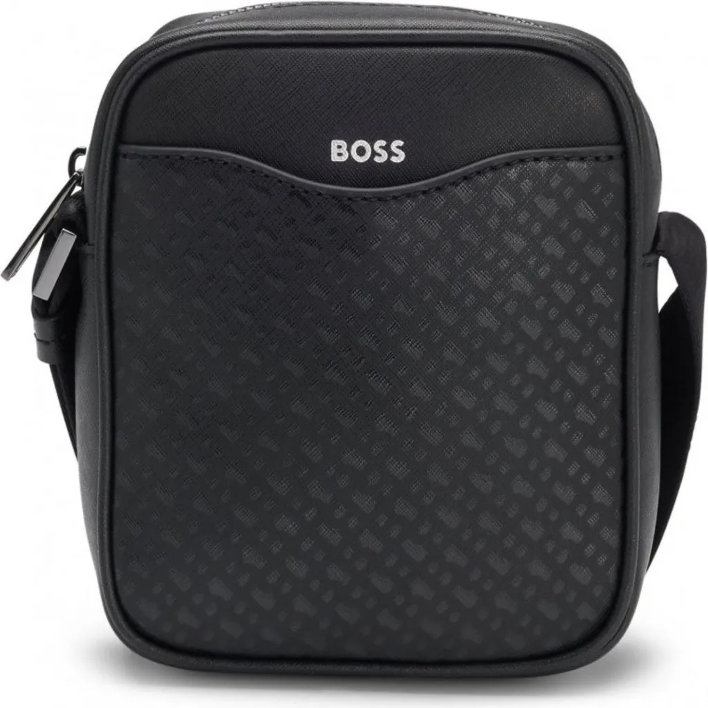 Sac Hugo Boss 50542236 - Sacoche Reporter Zair M_NS_Zip Homme Noir