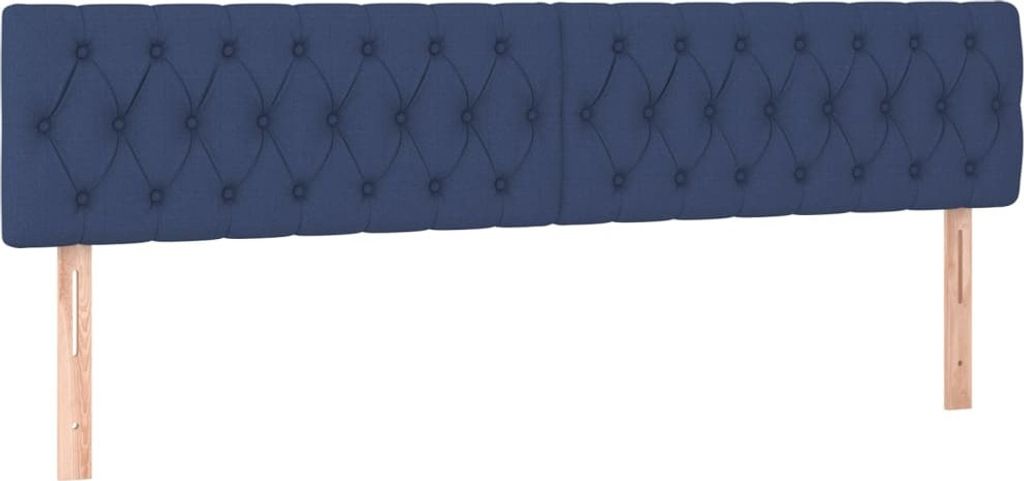 vidaXL Kopfteile Blau 180x7x78/88 cm Stoff