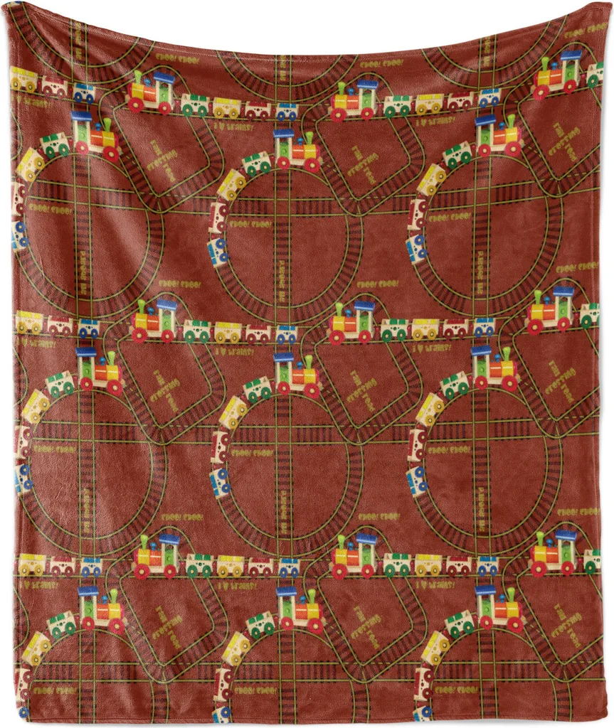 Coperta Pile Flanella ABAKUHAUS Trenini 175x230 cm - Morbida e Calda