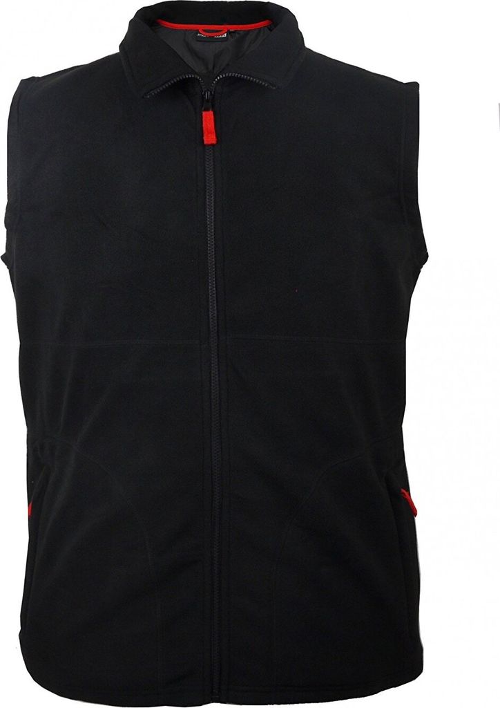 Übergrößen Kuschelige Fleeceweste marc & mark INNSBRUCK schwarz 6XL