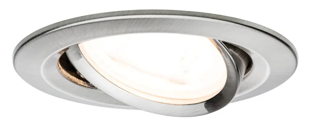 Luminaire encastré LED Nova rond 7W GU10 fer dimmable et orientable IP23
