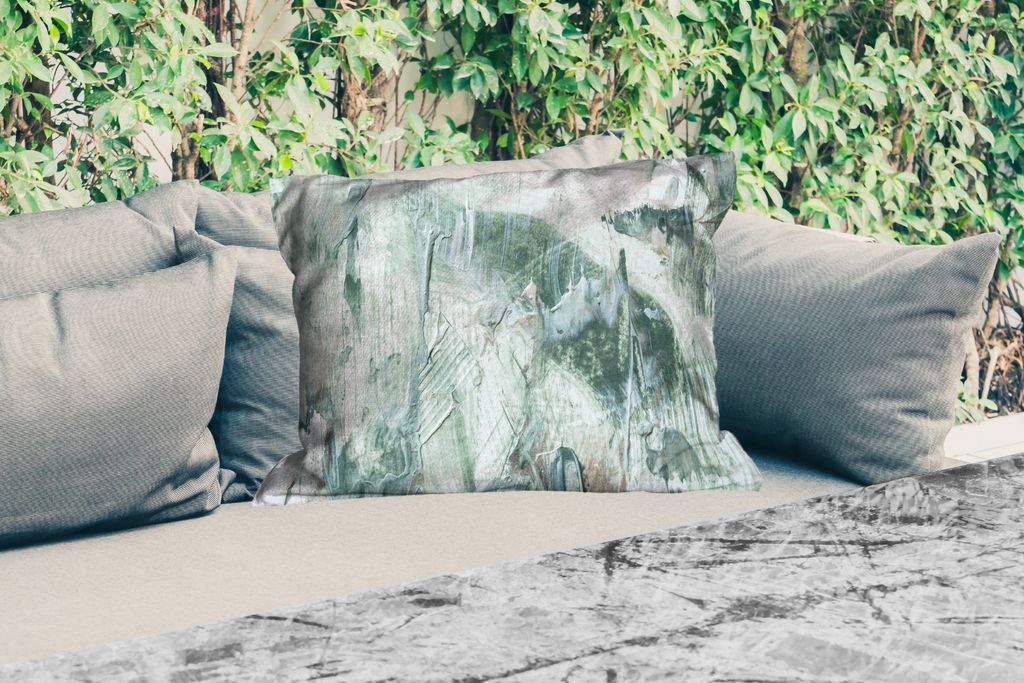 MuchoWow Outdoor Kissen - Gartendekoration - Farbe - Abstrakt - 60x40 cm - Wetterfest - Lounge Kissen - Zierkissen - Kissen für Innenräume