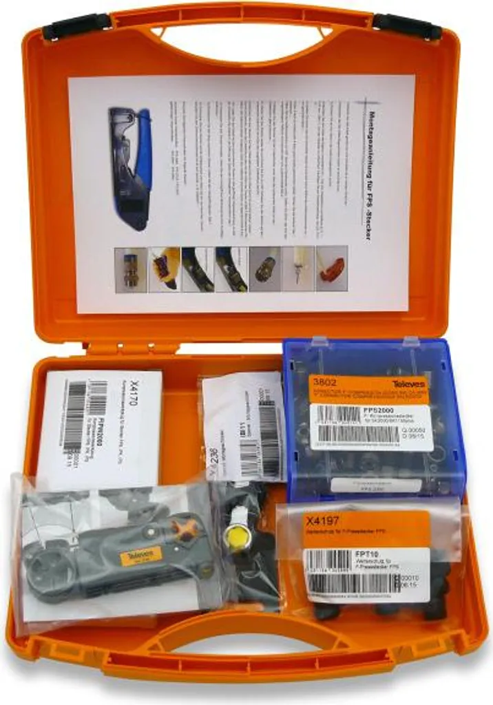 Kit connecteurs compression Televes FIPW2000 FCS10 FPS2000 FPT10 PPS2000