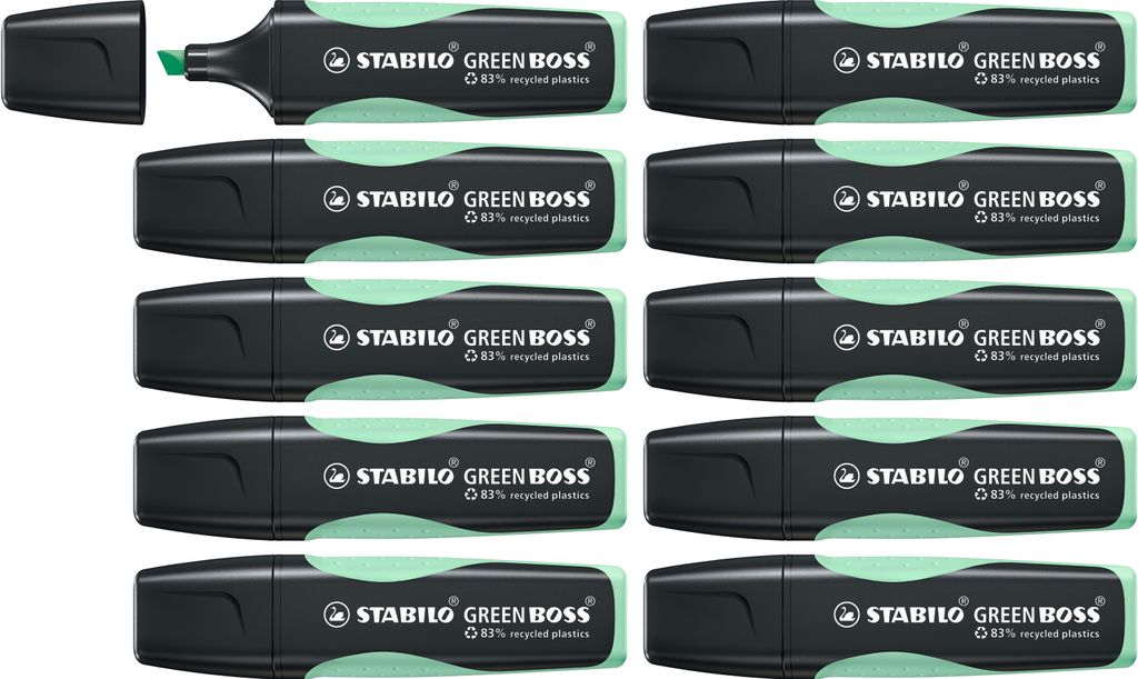 STABILO Umweltfreundlicher Textmarker - GREEN BOSS Pastel - Einzelstift - Hauch von Minzgrün Hauch von Minzgrün