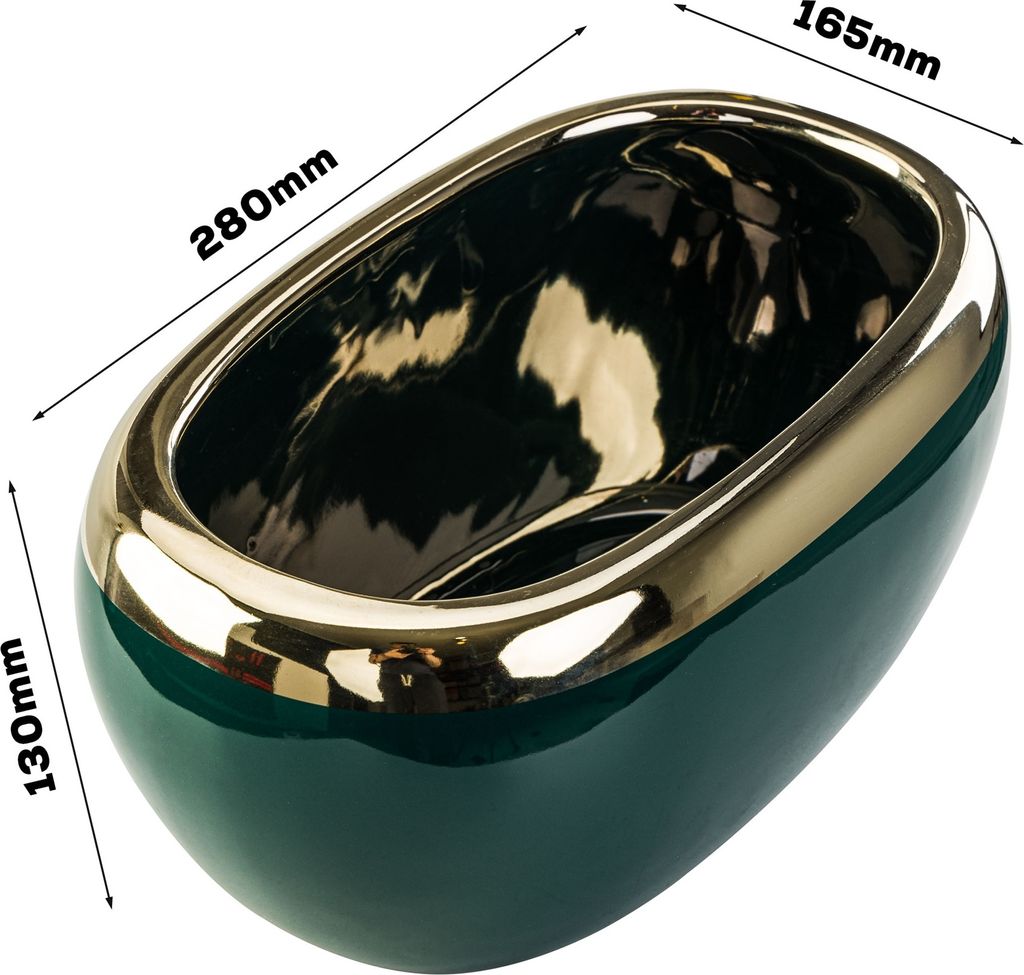 Keramik Blumentopf Oval glänzende Oberfläche Kaufland.de