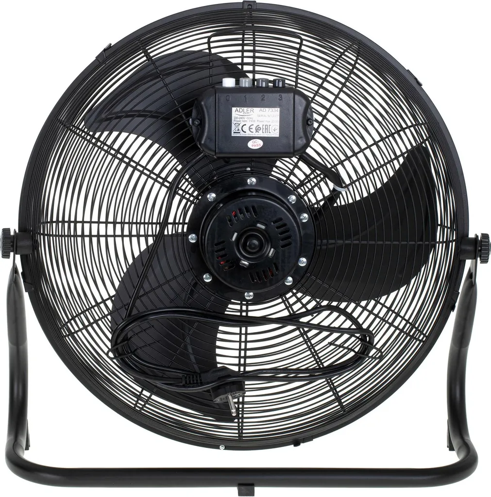 Ventilateur de sol chromé ADLER AD7334 de 45cm avec inclinaison réglable 110W - 7