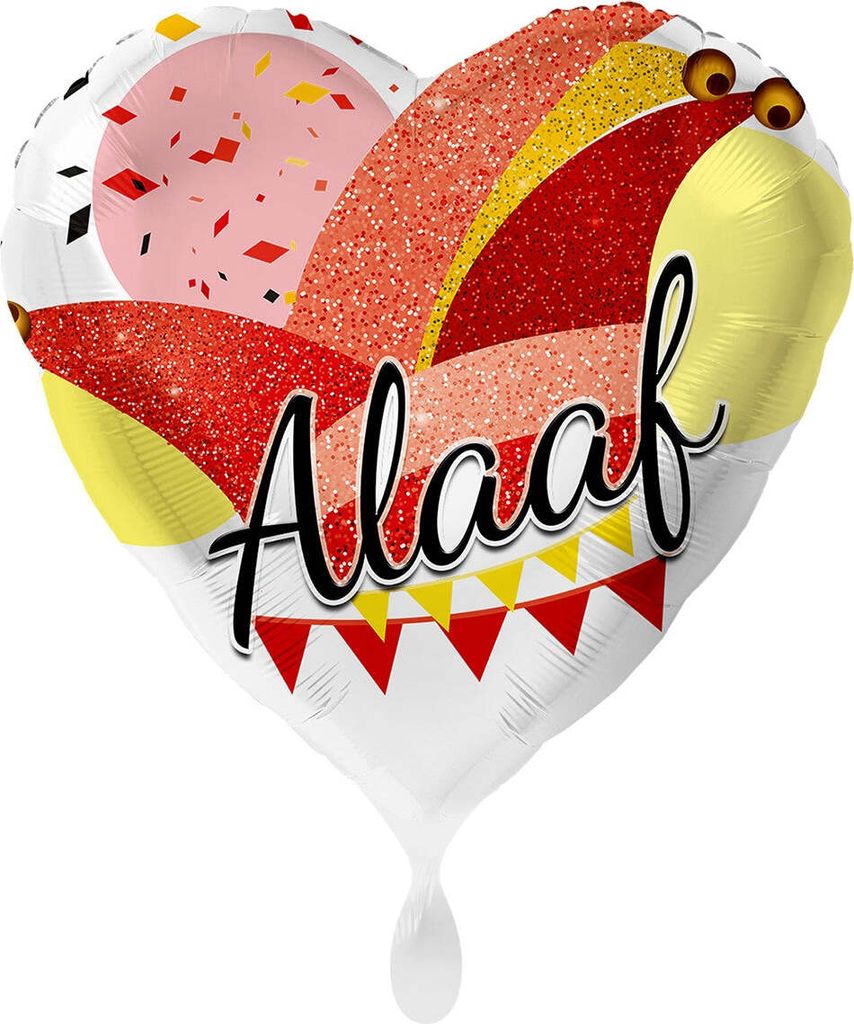 Alaaf Karneval Herzballon 45cm