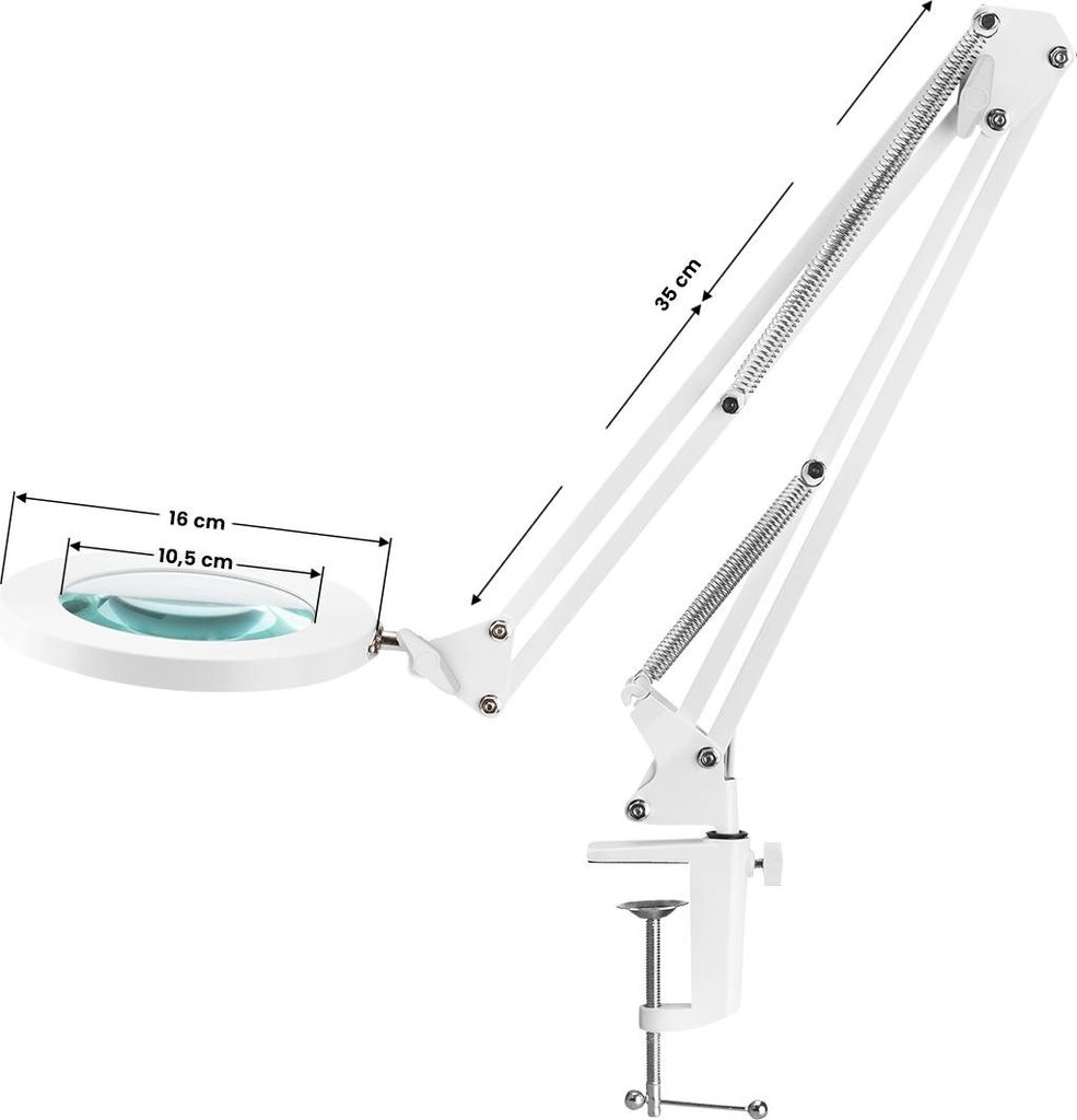 Žiarenie 308 viedla stolová lupa lampa biela USB Obrázok produktu 