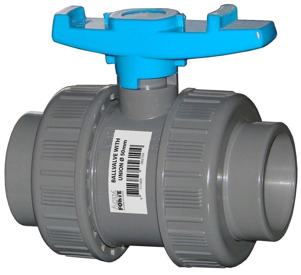 Aquaforte PVC Kugelhahn 40 mm beisdeitiger Klebemuffe