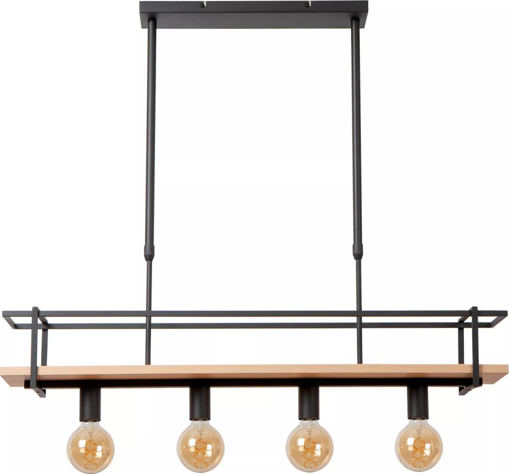 Lampa wisząca MILONGA czarna 4xE27x40W metal Zdjęcie produktu 