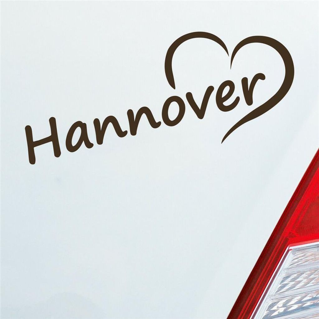 Auto Aufkleber Hannover Herz Stadt City Liebe Love 19,5x8 Produktbild 