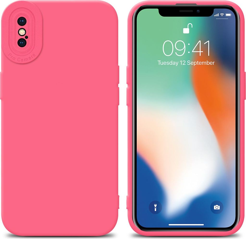 Cadorabo Hülle für Apple iPhone X / XS Schutz Hülle in Rot TPU Silikon Etui Case Handyhülle
