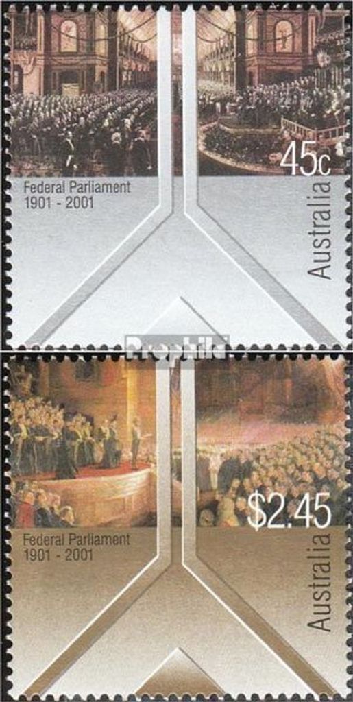 Briefmarken Australien 2001 Mi 2047-2048 (kompl.Ausg.) postfrisch Parlament