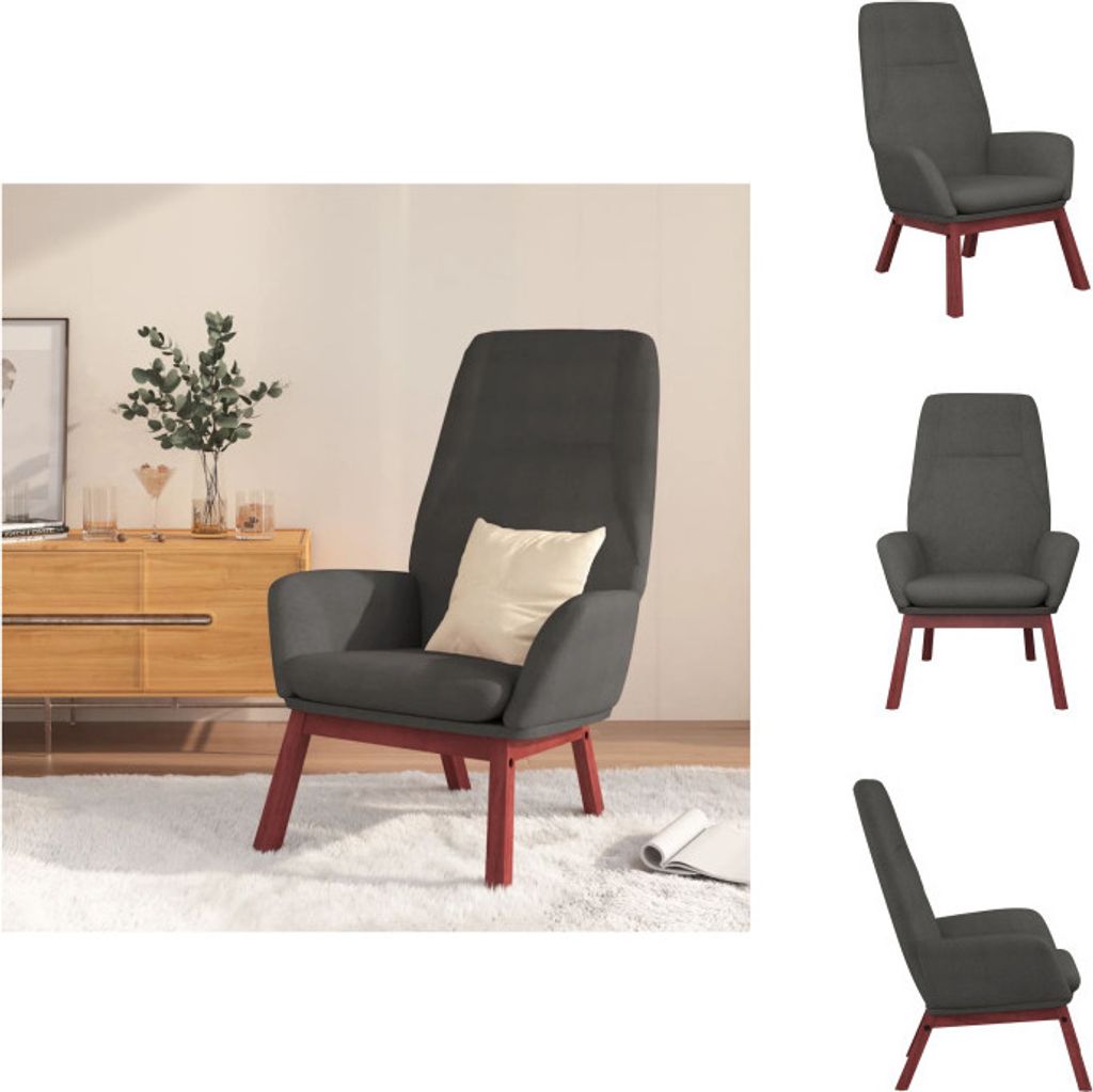 vidaXL Relaxsessel Dunkelgrau Stoff - Sessel
