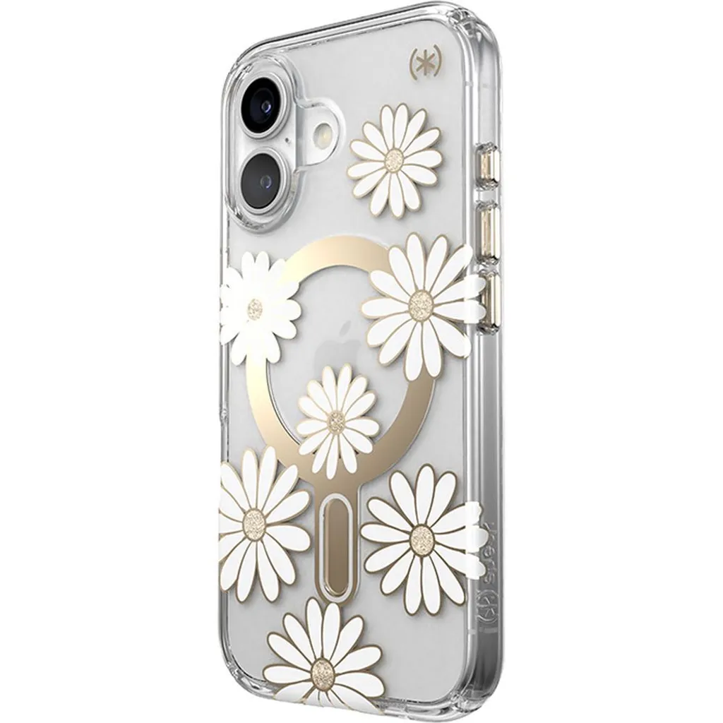 Étui de Protection iPhone 16 MagSafe Speck Presidio Lux Fleurs et Or - 15