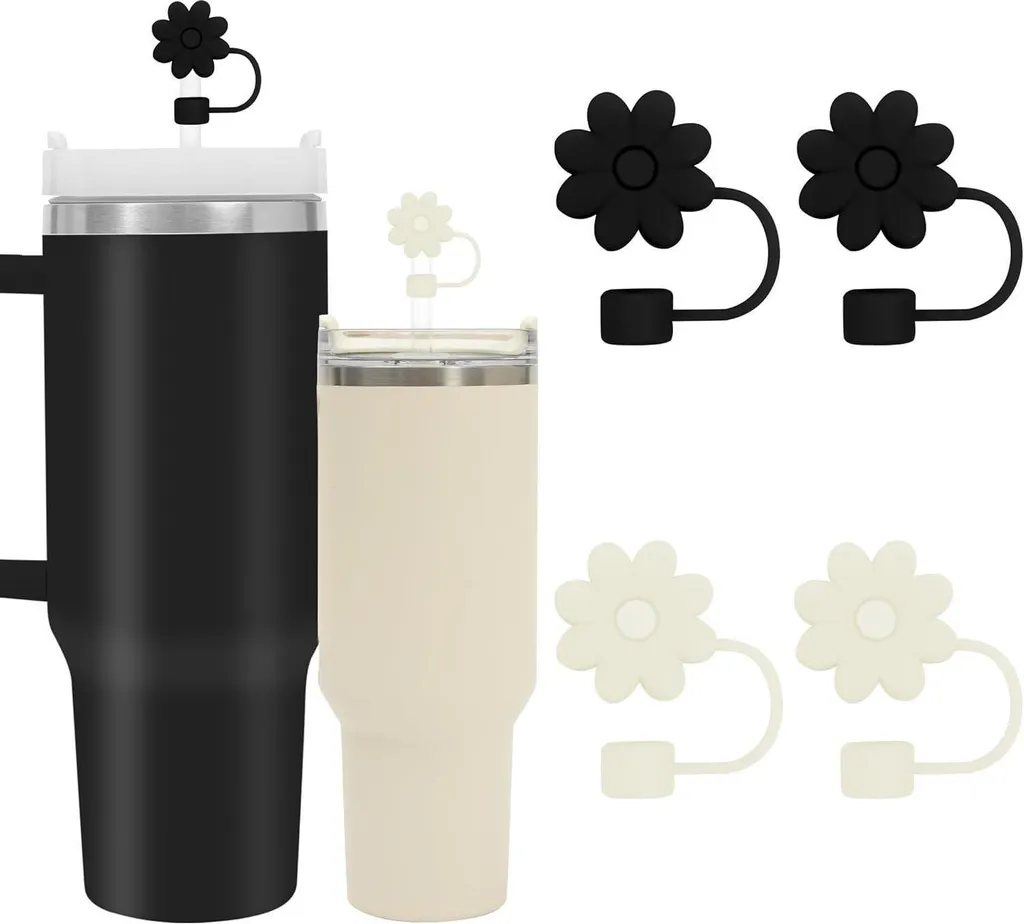 Embout de paille anti-poussière 10 mm en silicone pour paille Stanley