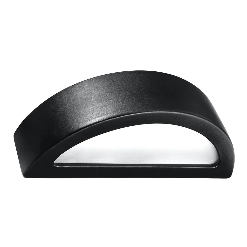 Lampada da parete in ceramica ATENA nero 1xE27 15W ceramica/vetro 10x14.5x40.5cm Sollux Lighting