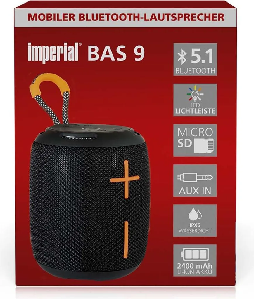 Haut-parleur BAS9 Bluetooth avec Basses Renforcées et Design Compact - 8