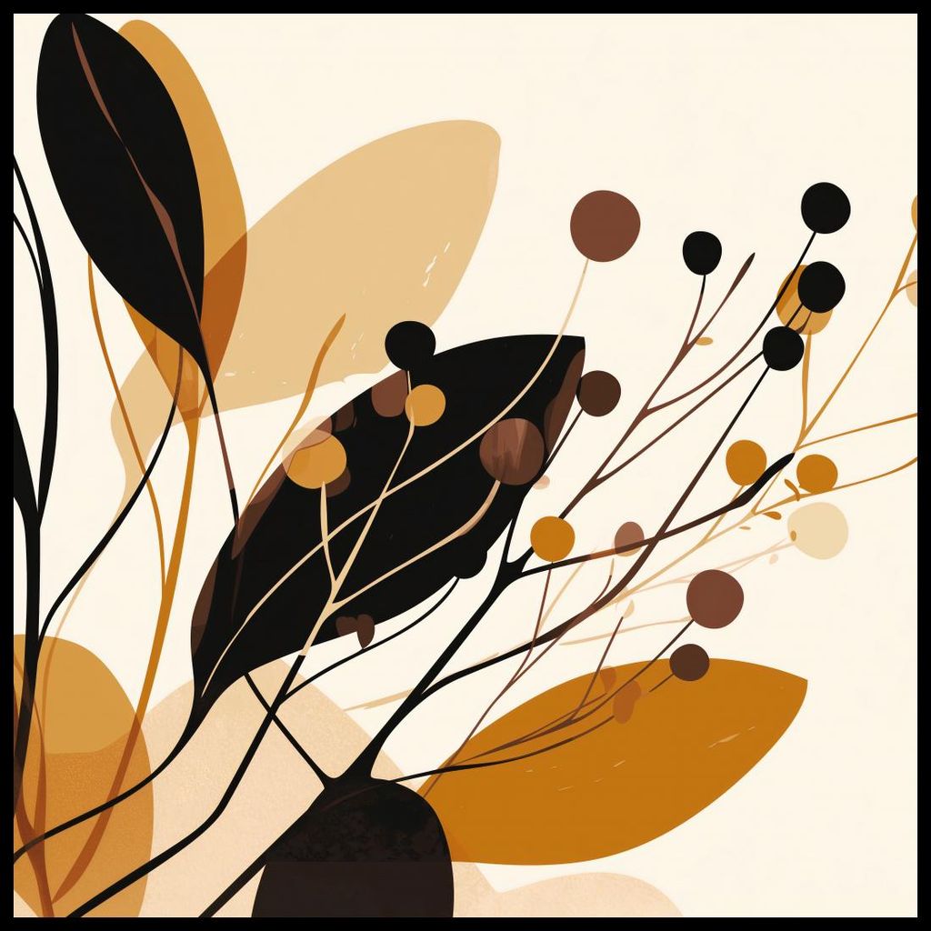 Plakat 100x100cm Herbstsilhouetten