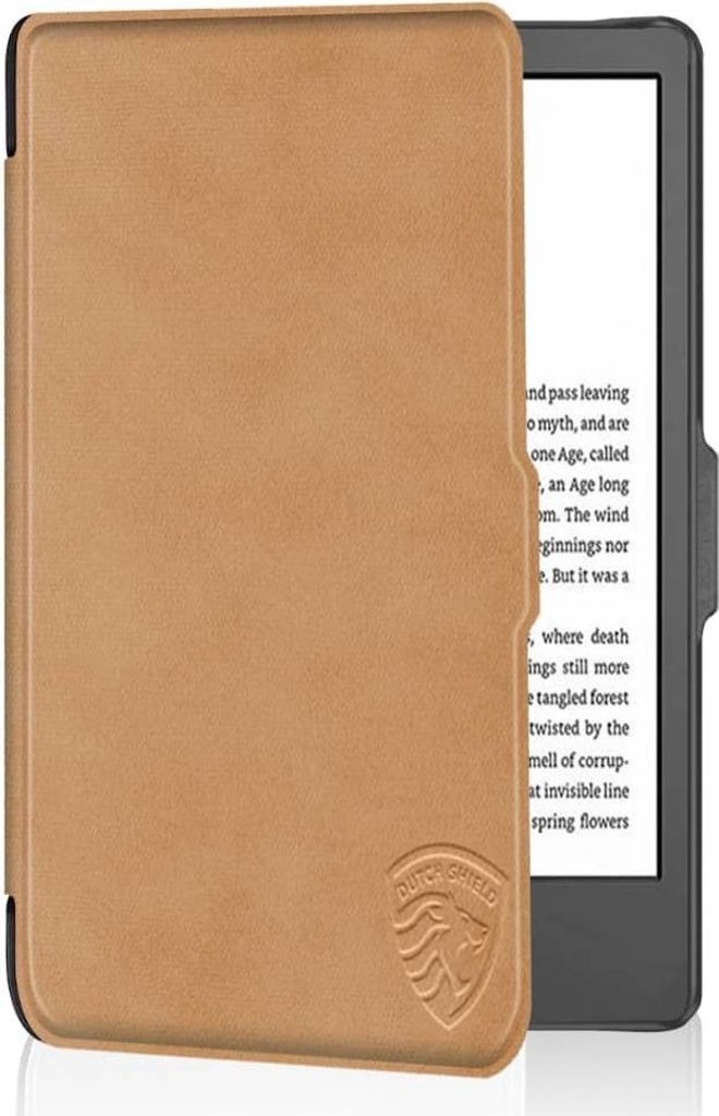 Dutch Shield - Slimfit Case Hülle für das Tolino Shine, Tolino Shine Color, Kobo Clara 2E Ebook - Klapphülle Ereader Schutzhülle Cover Braun