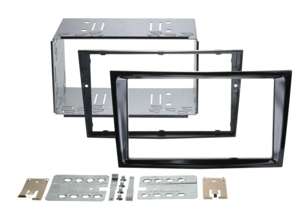 Cadre de Montage Autoradio 2-DIN Opel Astra Zafira Corsa Noir Laqué