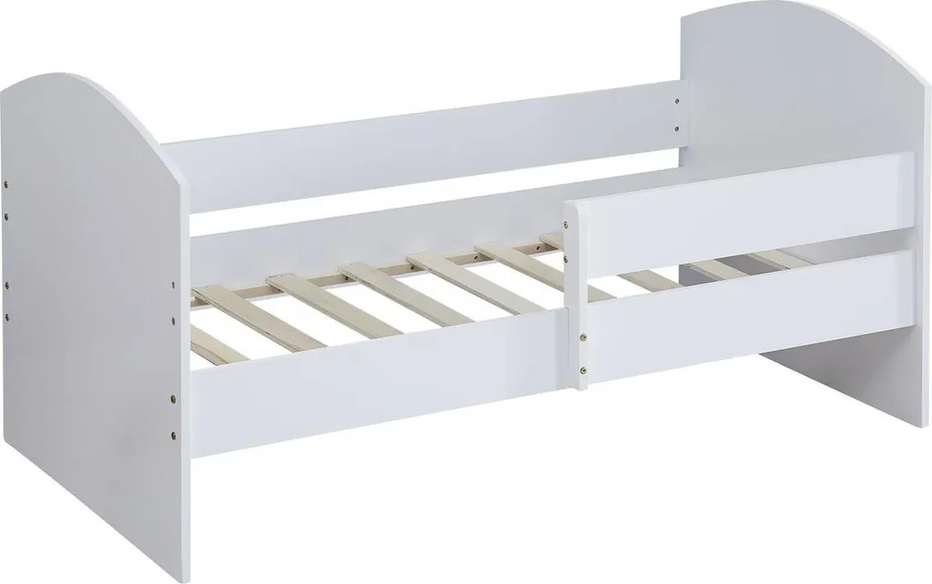 Lit enfant Victoria blanc en bois avec barrières de sécurité 80x160cm