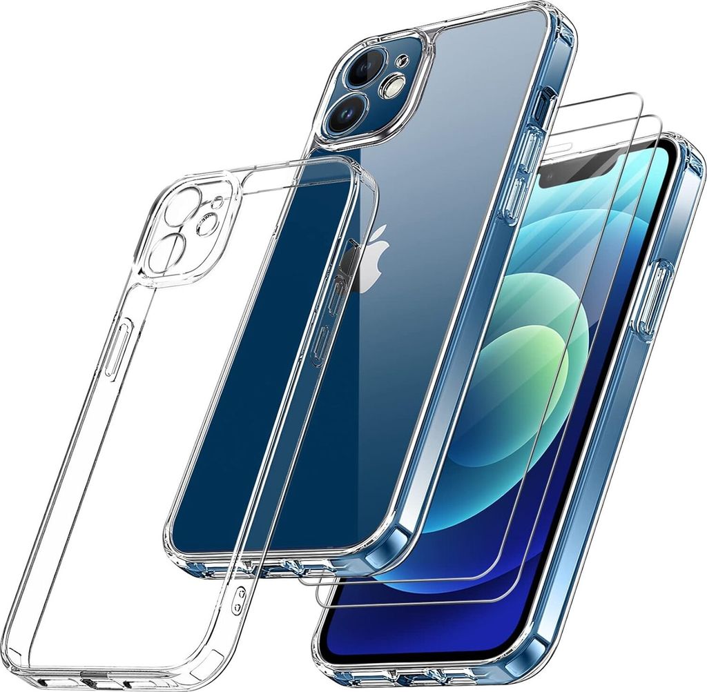 2 Stück Panzerglas für iPhone 12 Mini Schutzfolie , und 1 Produktbild 
