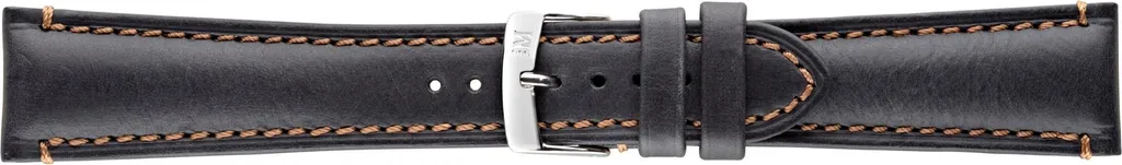 Cinturino Morellato Derain 22mm Nero 4434B09.019 - Vera Pelle Italiana
