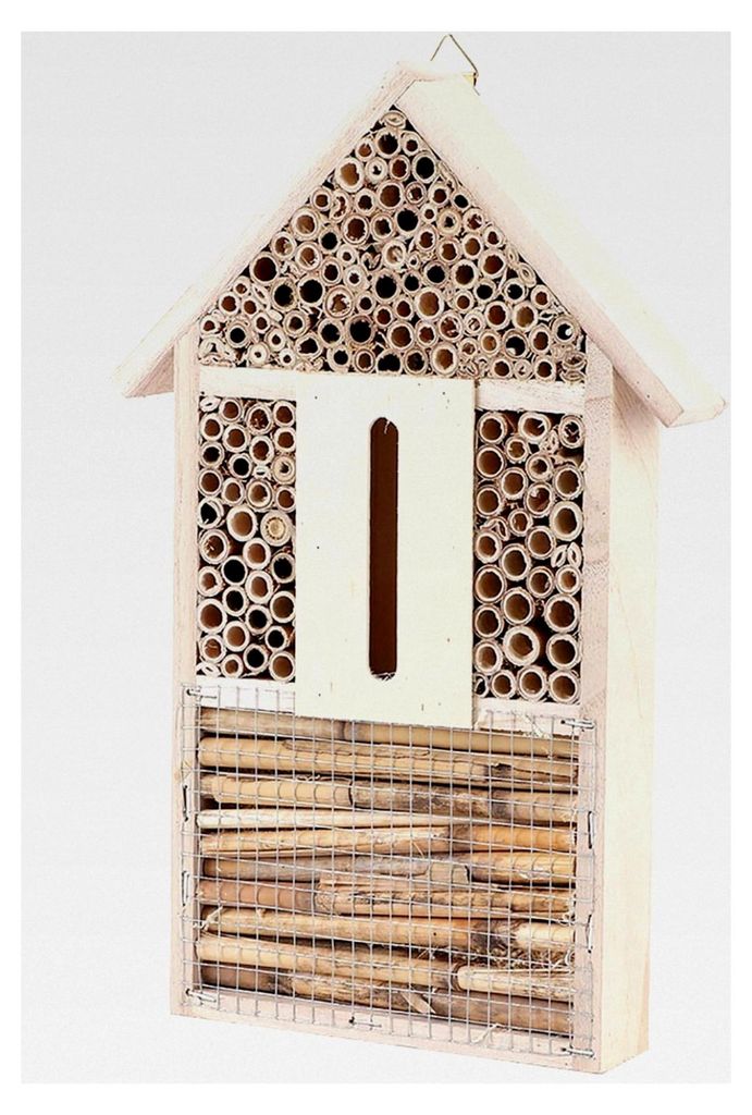 Insekten- und Bienenhaus aus Holz, Nistkasten, Gartendekoration, umweltfreundlich, 30 x 20 x 4 cm