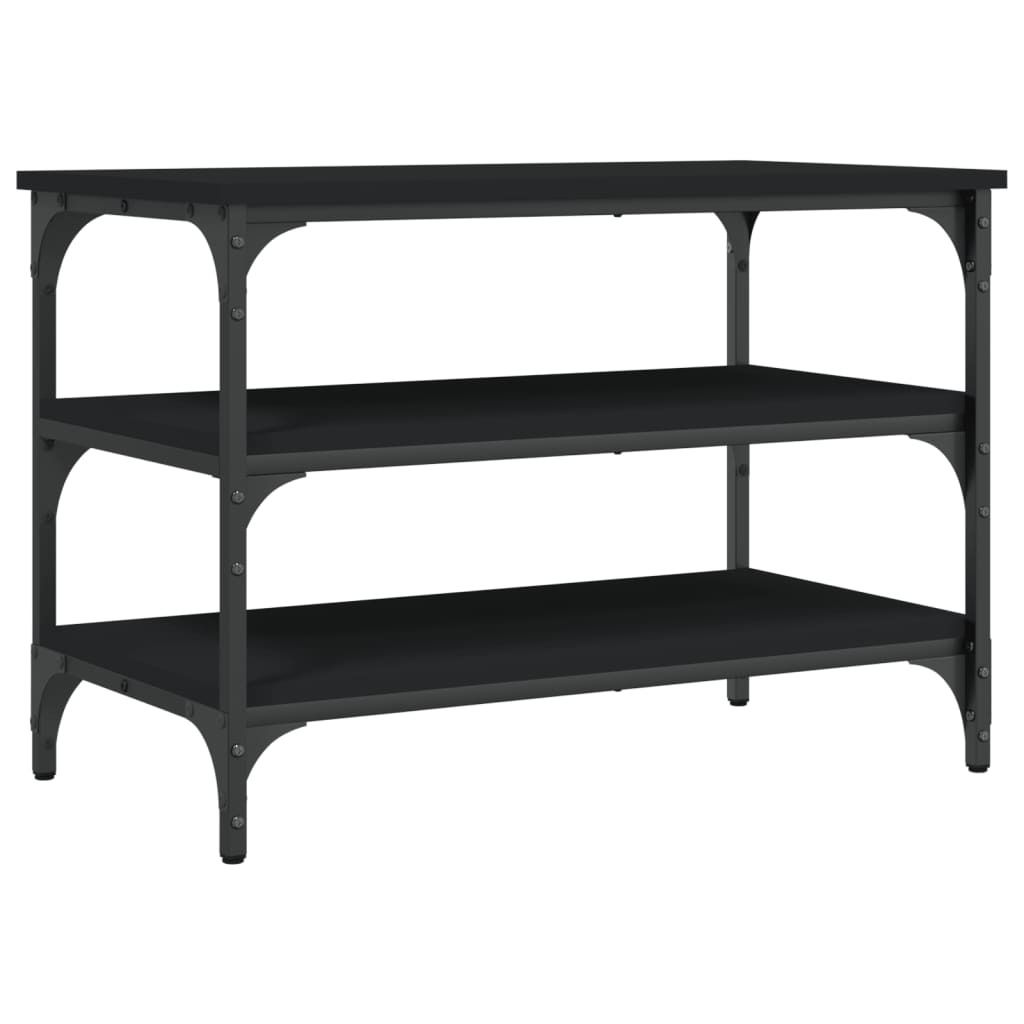 vidaXL Lavice na boty černá 70x38,5x49 cm Materiál na bázi Obrázek produktu 