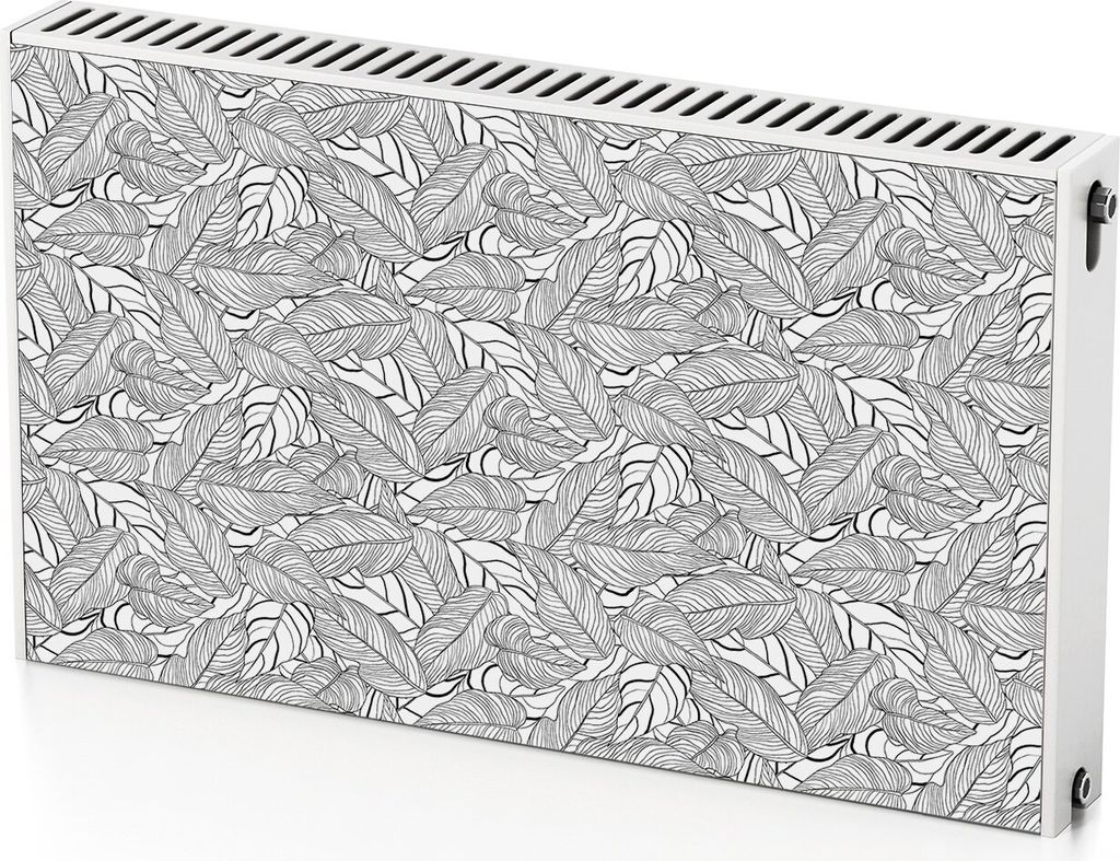 Kunst Lange Blätter – Magnetische Heizkörperabdeckung – 100x60 cm – Magnet Heizkörperabdeckung – 3D Würfel – Heizkörperverkleidung ...