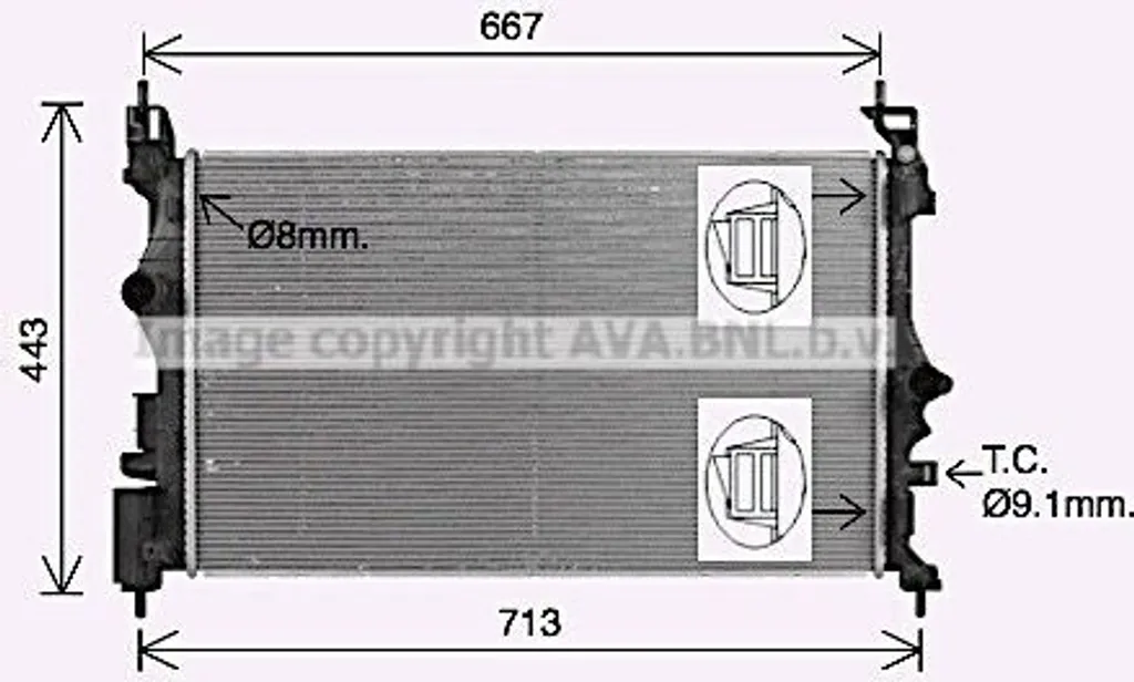 Évitez la surchauffe : Radiateur moteur PRASCO pour Opel Adam et Corsa