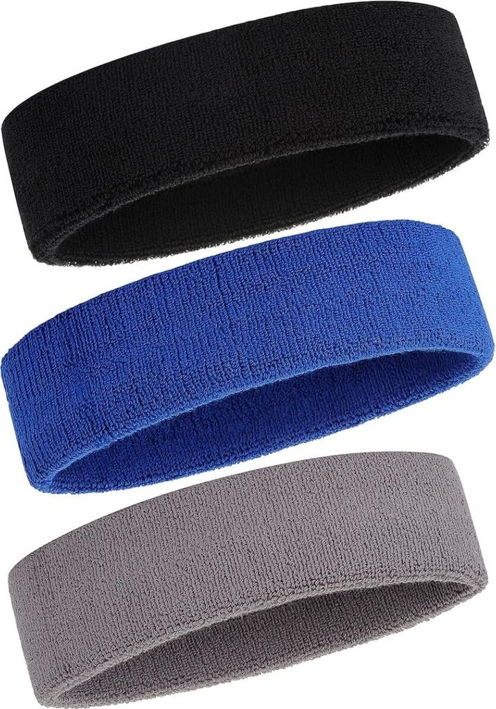 Schweißband Stirnband Männer & Frauen - 3 STÜCKE / 6 STÜCKE / 12 STÜCKE Sport Stirnbänder Feuchtigkeitstransport Athletisch Baumwollfrottee S...