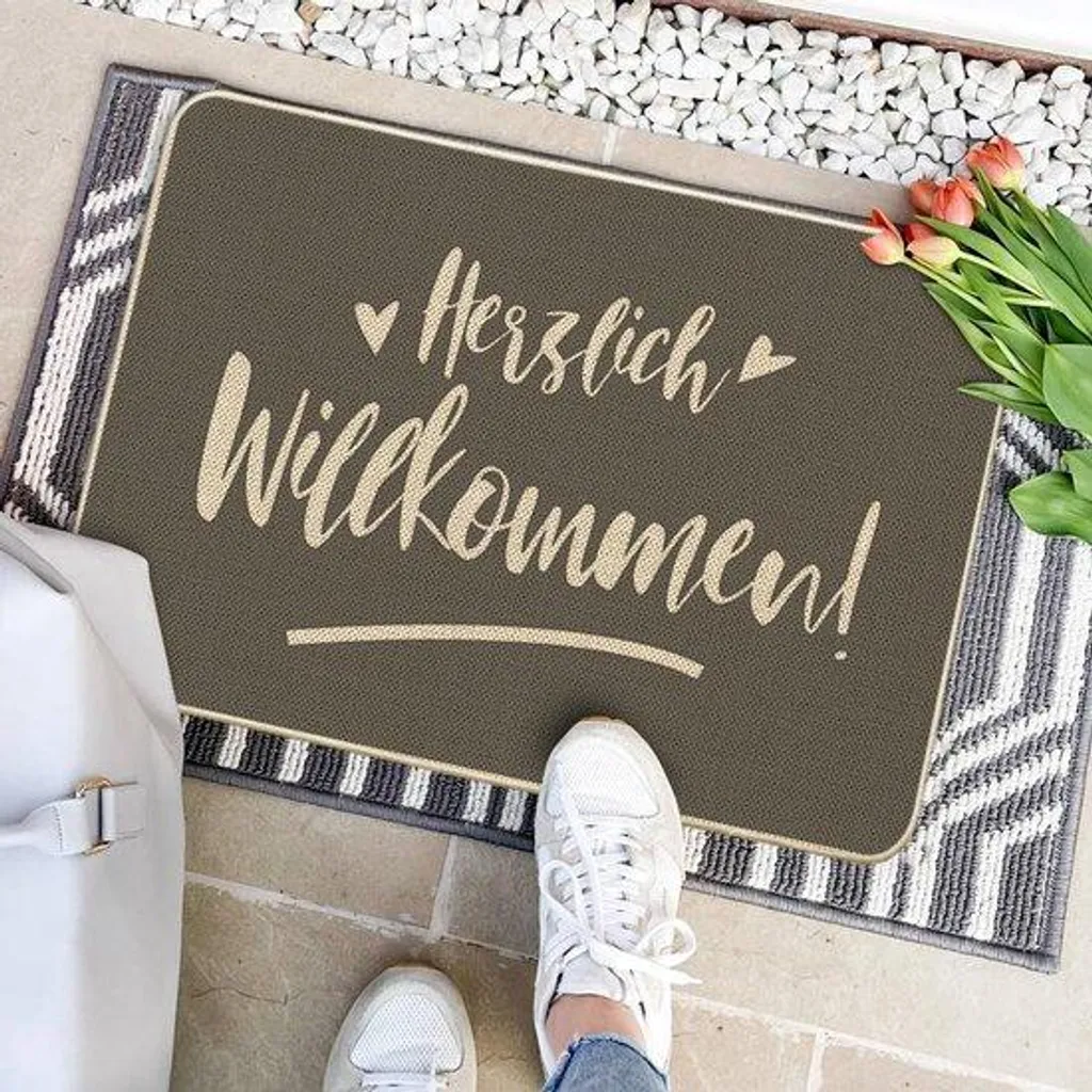 Tapis de porte d'entrée 40x60 cm idéal pour balcon, terrasse et jardin