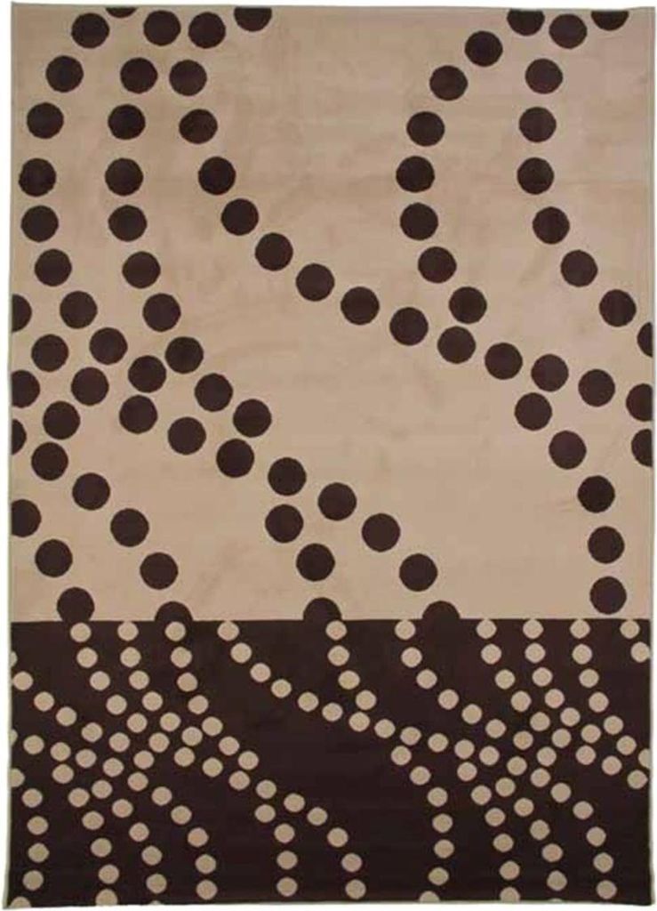 Tappeto moka taupe a pois con motivo a spirale 160x230 Immagine del prodotto 