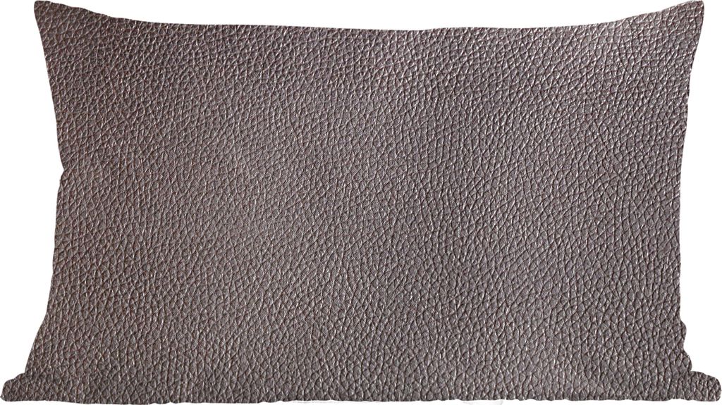 MuchoWow Zierkissen Sofakissen Wohnzimmer Dekokissen 50x30 cm Leder - Lederoptik - Schwarz - Hell - Wohnzimmerdekoration - Polster mit Photo