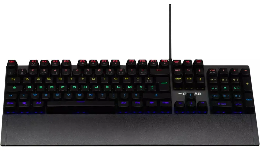 Clavier Mécanique The G-Lab Keyz Retro avec Repose-Poignet et Switch Bleu